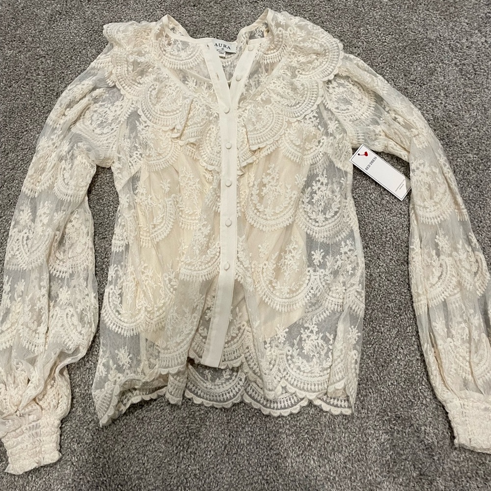 Reddress Boutique lace top with underlining shirt. New, with tags.